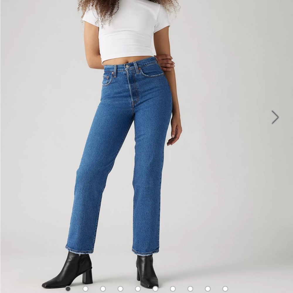 NWT Levi’s RIBCAGE STRAIGHT ANKLE WOMEN'S JEANS size 28x27 jazz pop medium wash